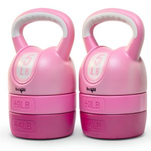 Adjustable Kettlebell Yes4All Cement Design Pink-0