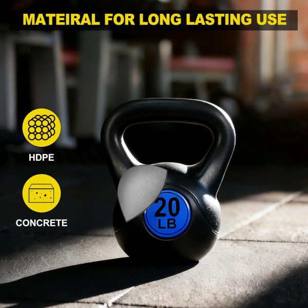 NEWBULIG Kettlebell Set Black 10-20 lbs Strength Training-3