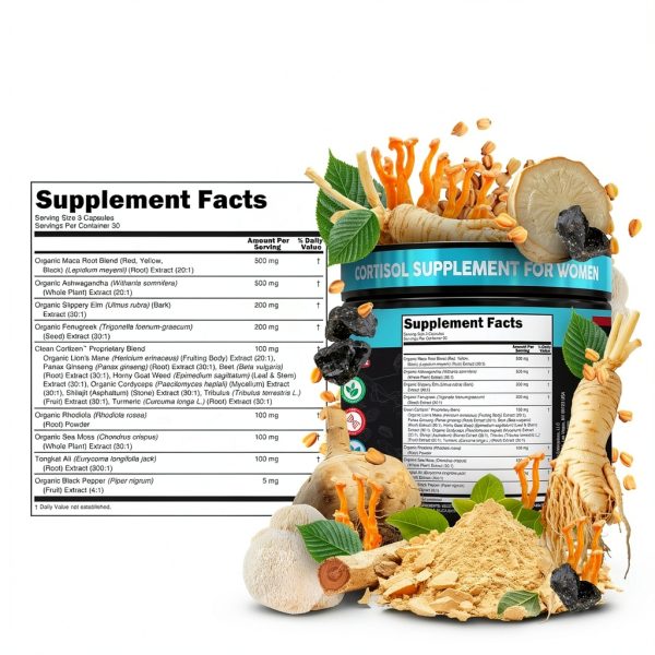 Cortisol Manager Supplements for Men and Women Organic Blend-3