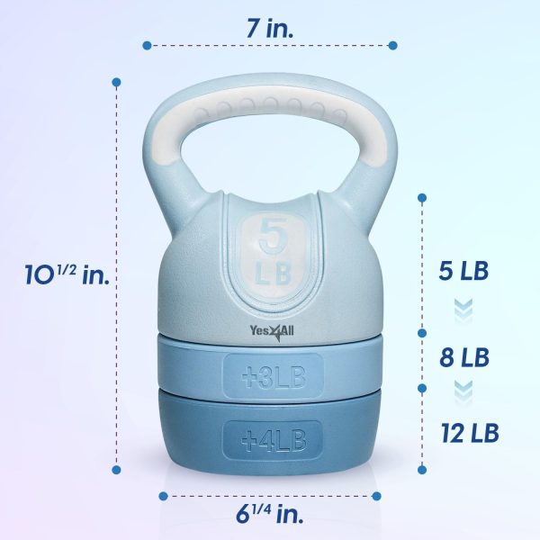 Adjustable Kettlebell Yes4All Cement Build for Home-1