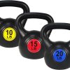 NEWBULIG Kettlebell Set Black 10-20 lbs Strength Training-0