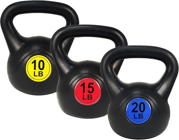 NEWBULIG Kettlebell Set Black 10-20 lbs Strength Training-0