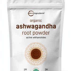 Geeloa Organic Ashwagandha Powder Root Adaptogen Supplement-0