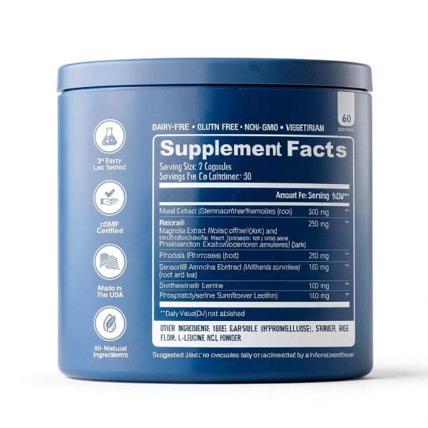 Cortisol Support Supplement Ashwagandha L-Theanine Magnolia-3