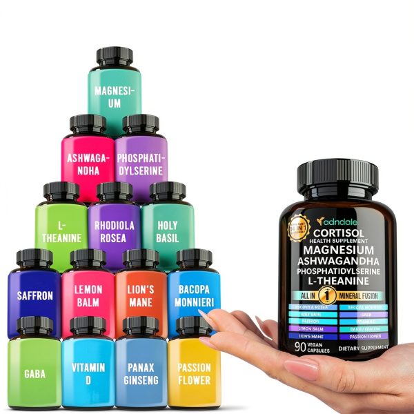 Cortisol Reducer Supplement Stress Support Vegan Formula-5