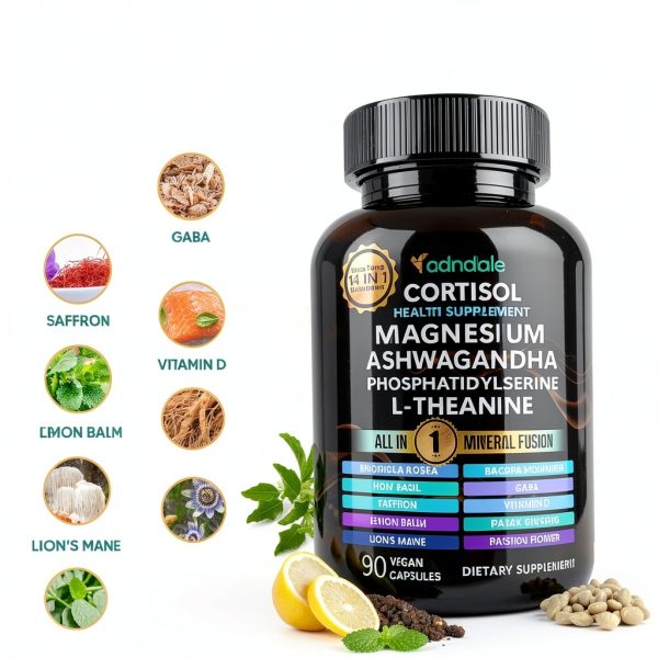 Cortisol Reducer Supplement Stress Support Vegan Formula-2