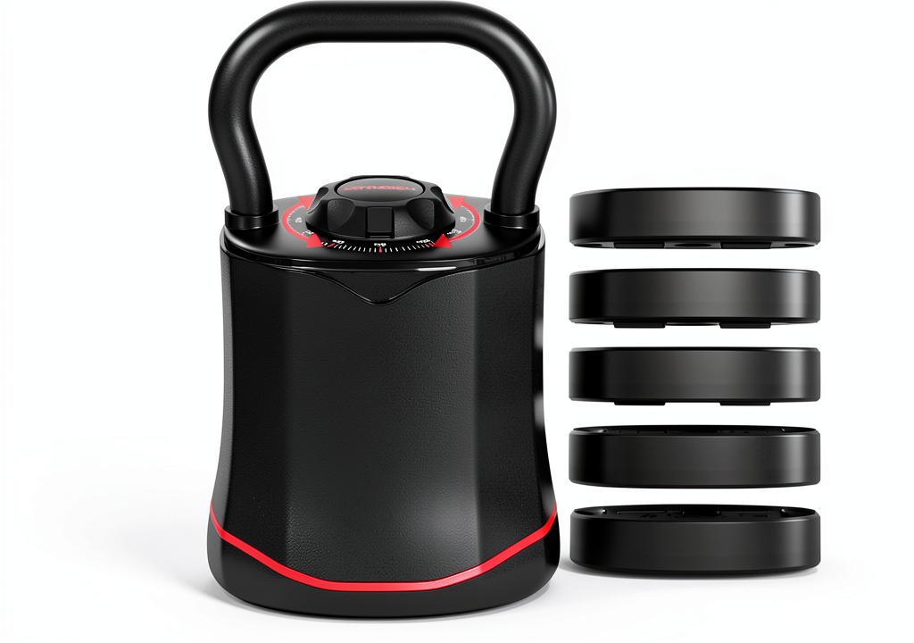 HXD-ERGO adjustable kettlebell being twisted to change weight