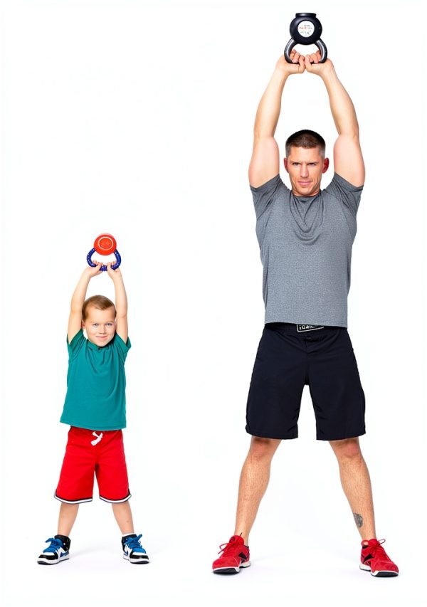 WOD Toys Kids Kettlebell Red Plastic Durable 4in-5