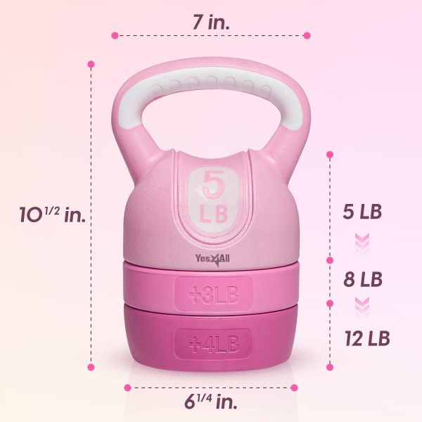 Yes4All Adjustable Kettlebell Compact Design 4 Colors-3