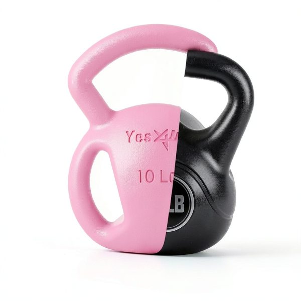 Yes4All 10lb Pink Kettlebell Iron Three‑Handle-6