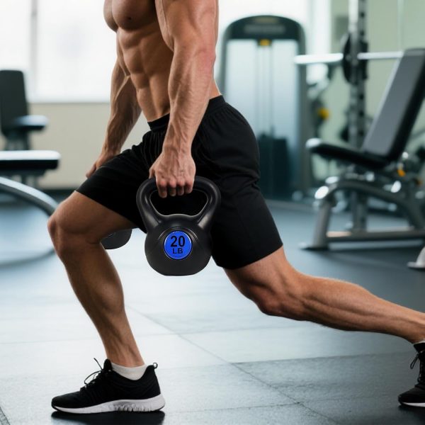 NEWBULIG Kettlebell Set Black 10-20 lbs Strength Training-5