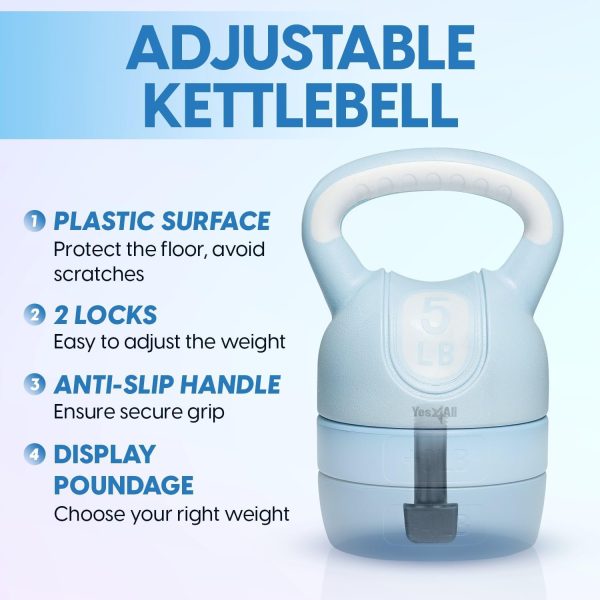Adjustable Kettlebell Yes4All Cement Build for Home-2