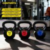 NEWBULIG Kettlebell Set Black 10-20 lbs Strength Training-1