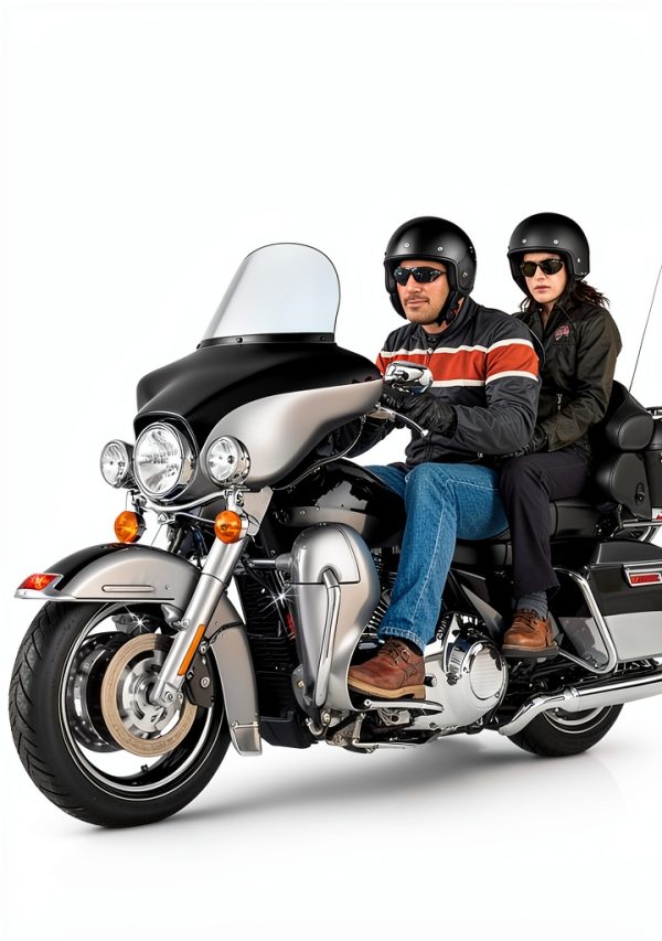 Live4Fun 13in Clear Motorcycle Windshield PC Clear-3