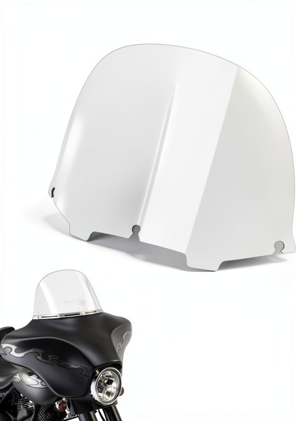 Live4Fun 13in Clear Motorcycle Windshield PC Clear-0