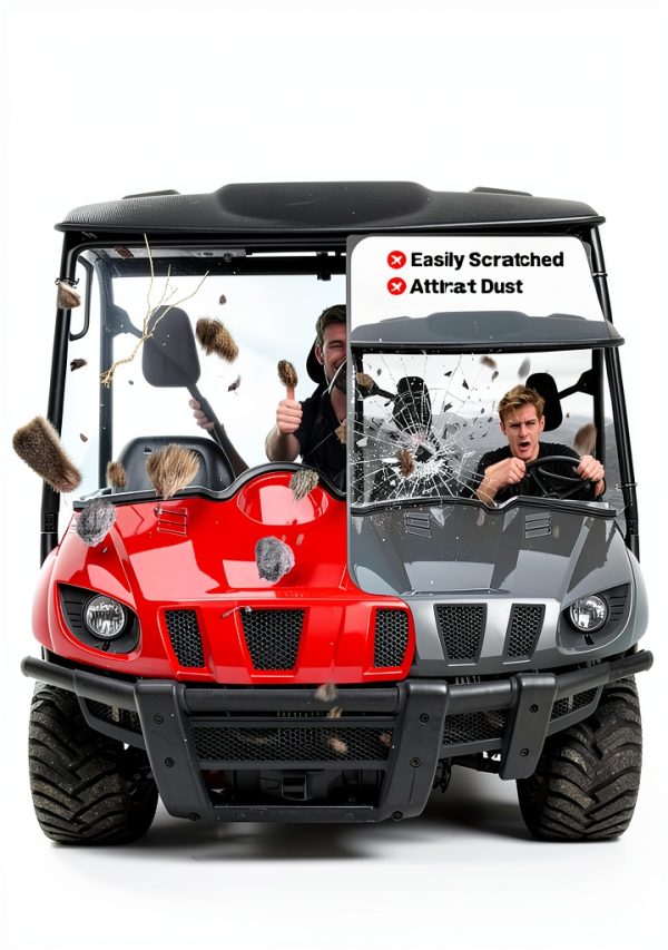 Yamaha Rhino Windshield StarknightMT Polycarbonate Scratch Resistant-2