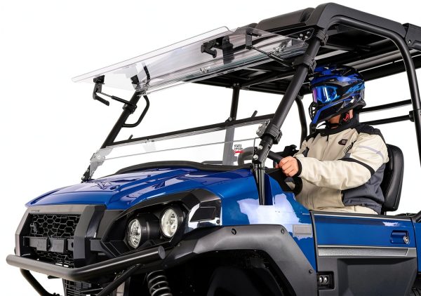 KEMIMOTO UTV Front Flip Windshield 3‑in‑1 Adjustable Polycarbonate-0