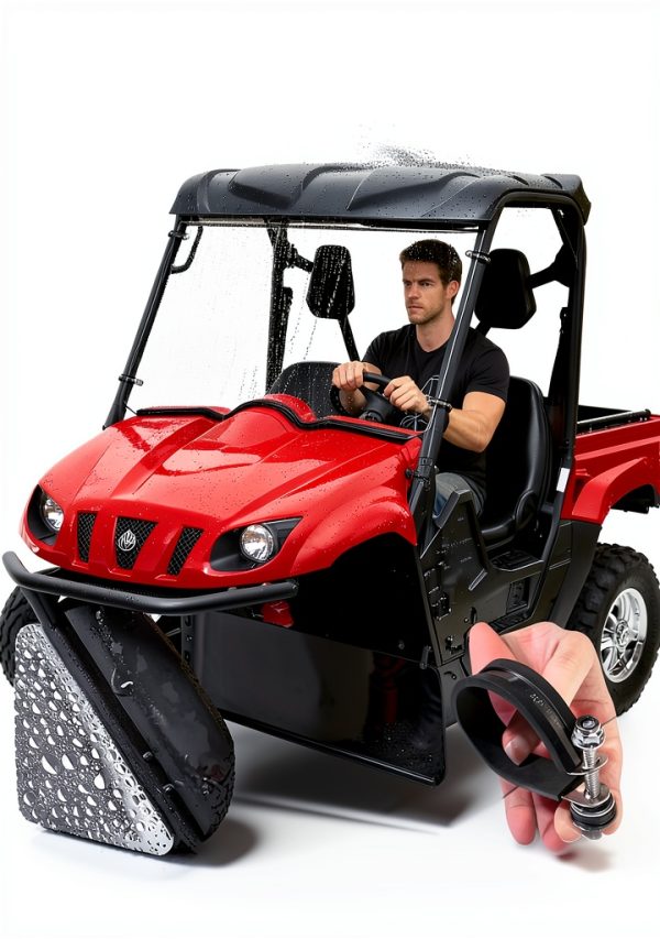 Yamaha Rhino Windshield StarknightMT Polycarbonate Scratch Resistant-4
