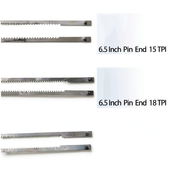 6-1/2 Inch Coping Saw Blades 45 Pack Hiizug SK5 Steel Scroll Blades-6