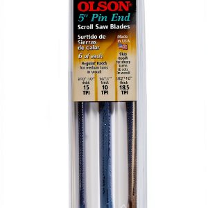 Olson Saw FR49501 Pin End Scroll Saw Blade 18 Pack Metal Basic Blade-0