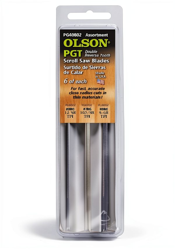 Olson Saw PG49802 Precision Ground Double Tooth Scroll Saw Blade-0